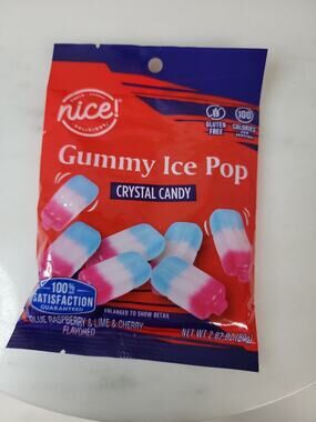 Nice! Gummy Ice Pop Crystal Candy Walgreens Viral CRUNCH Candy TikTok